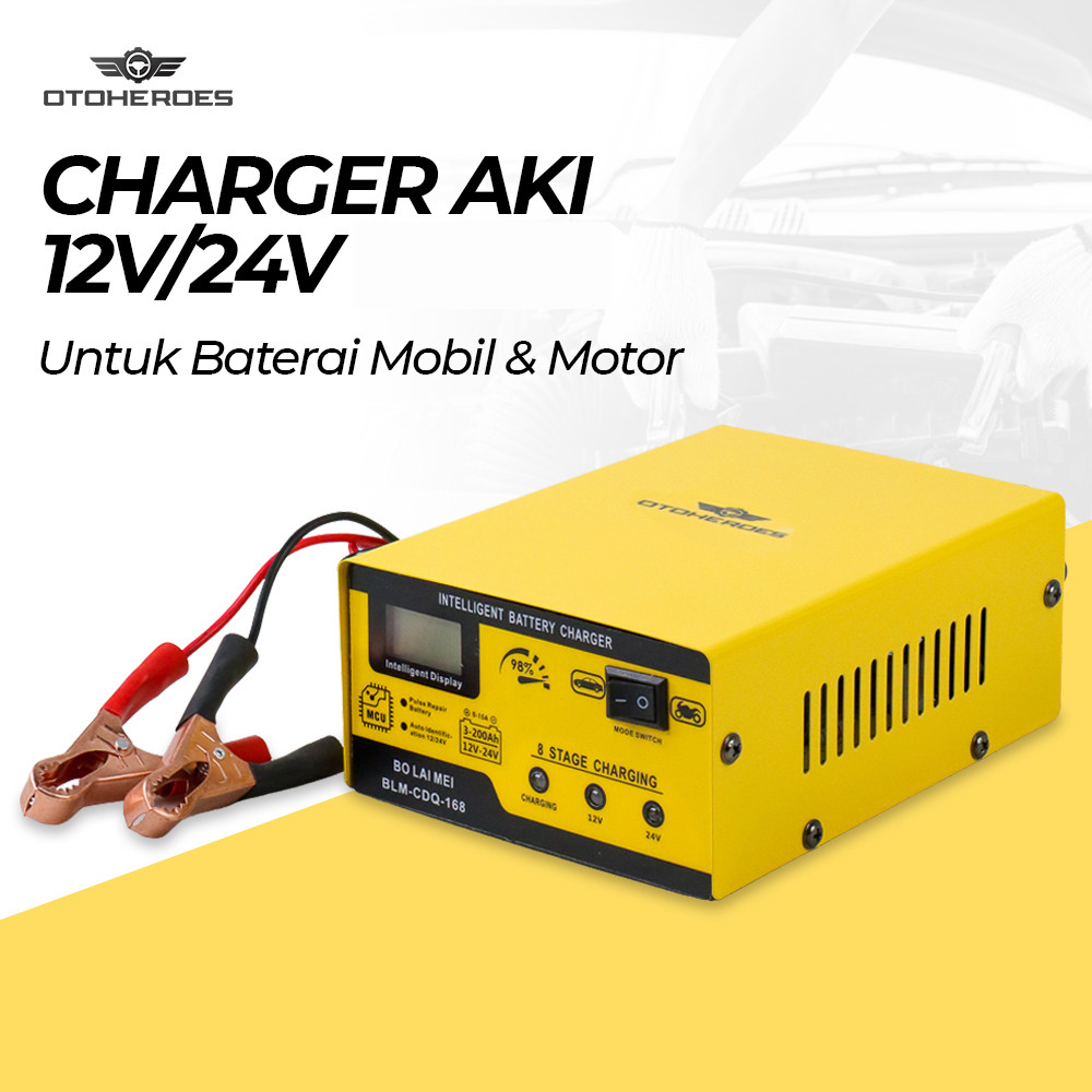 Charger Aki Mobil Battery Charger 12V/24V 15A