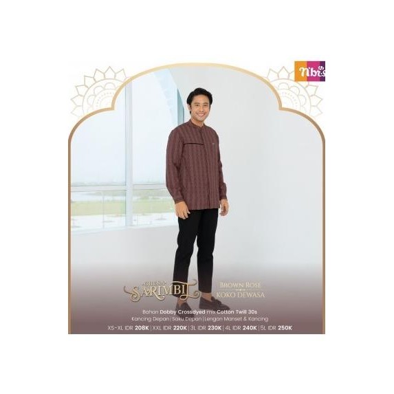Big Sale Baju Nibras Lengan Panjang Sarimbit Chesa Brown Rose Terbaru 2022 Ori Terbaik