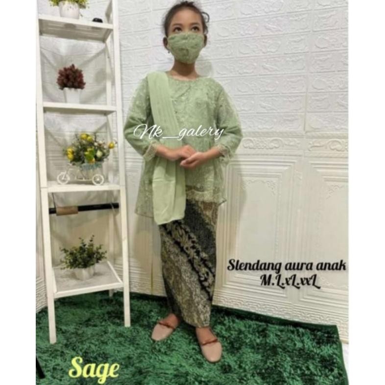 Couple Kebaya Sage Green Batik Cm Sage / Set Baju Batik Couple Sage