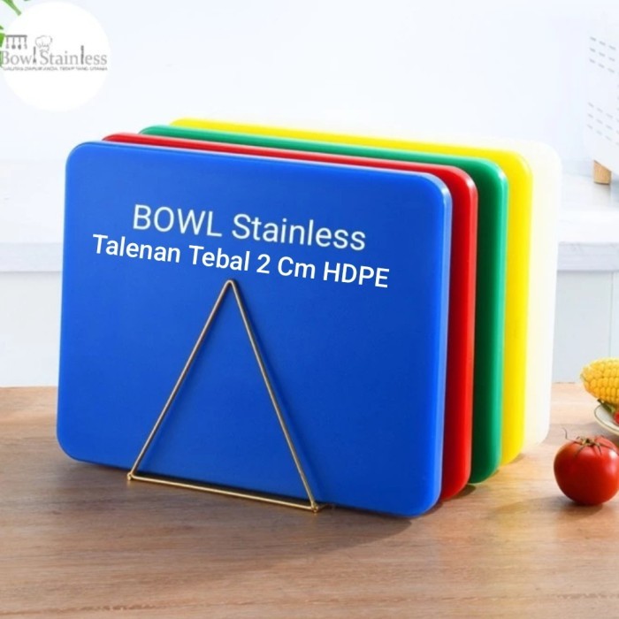 Talenan Plastik Papan Iris Cutting Choping Board HDPE Tebal 2 Cm