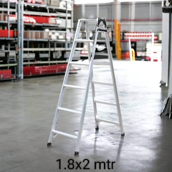 Tangga Lipat Aluminium Basic 2 In1 6 Step 1.8 X 2 Meter Krisbow