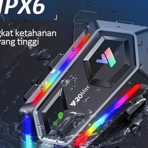 Bonkyo Y20MAX Walkie Talkie Headset Bluetooth Helm Sepeda Motor Ht Terlaris