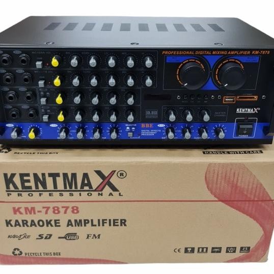 power mixer 8 channel kentmax km-7370 plus prosesor BBE Terlaris