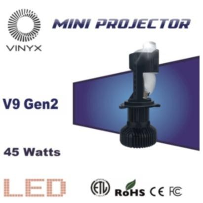 Lampu LED VINYX V9 Pro GEN 2 45 Watt Mini Projie H4 Mini Projector Lens