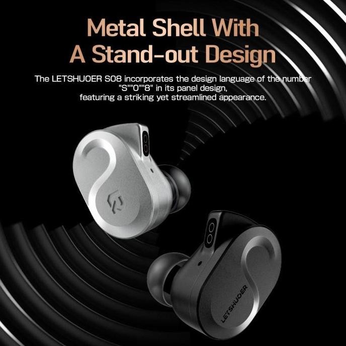 Promo Letshuoer S08 / S-08 / S 08 13Mm Planar Magnetic Driver Hifi In Ear Monitor Iem Earphone With 