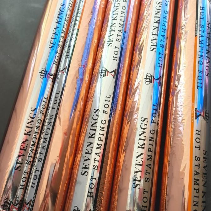 CO Hot stamping Foil warna rose gold ukuran 64cm X120M