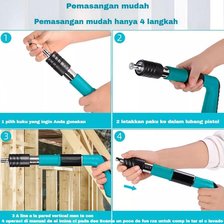 KLJ MAKITA Nail Gun Fastening Gun Ramset Gun Alat Paku Tembak Paku Tembok Beton 120 200 pcs Kuku Gun