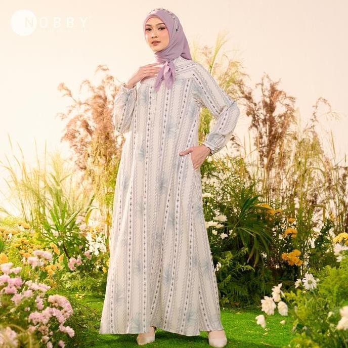 Terbaru Nobby Adeline Dress Gamis Formal Wanita Muslim Terbaru Koleksi Lebaran Idul Fitri 2025 Bahan