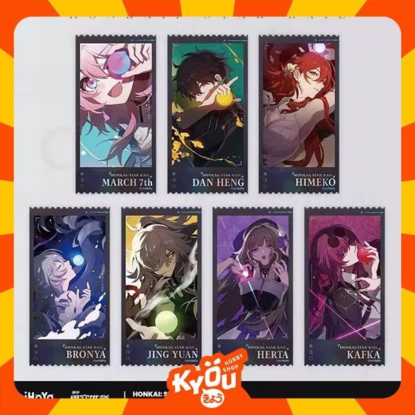 Terlaris [Set Of 7] Honkai: Star Rail Laser Ticket Set
