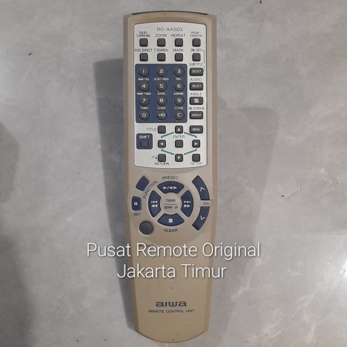 REMOTE REMOT DVD COMPO AIWA RC-AAS03 ORIGINAL ASLI