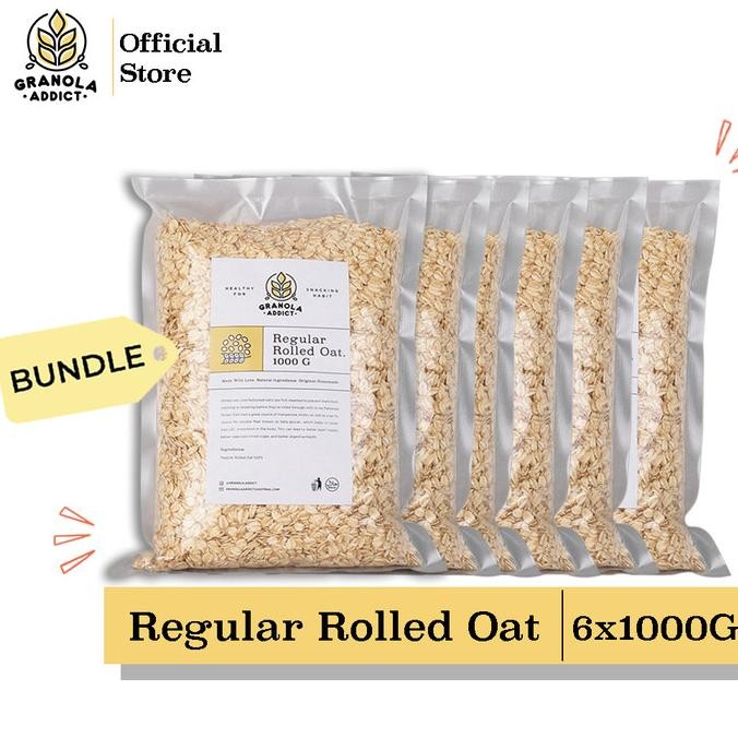 

Granola Addict - Paket Isi 6 Rolled Oat / Gandum Utuh 1Kg