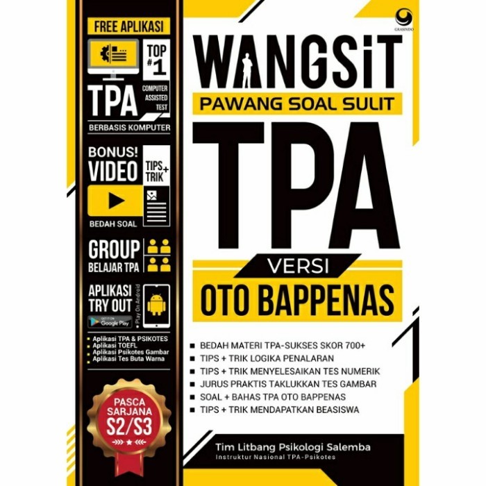 

BERGARANSI WANGSIT PAWANG SOAL SULIT TPA OTO BAPPENAS : TIM LITBANG PSIKOLOGI