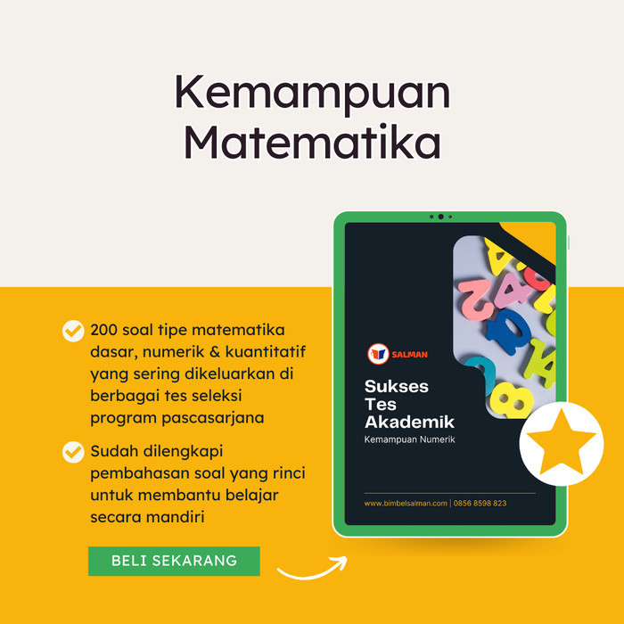 

BERGARANSI MODUL TES AKADEMIS SIAP SELEKSI PASCASARJANA EBOOK DALAM FLASHDISK