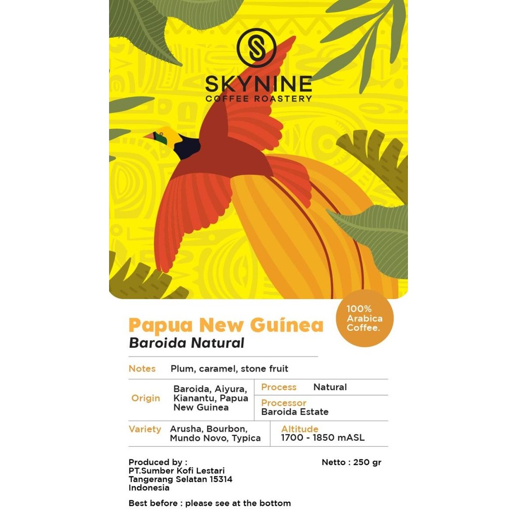 

KOPI ARABIKA PAPUA NEW GUINEA BARROIDA NATURAL ROASTED BEANS