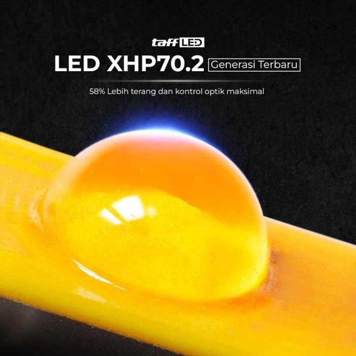 Taffled Senter Led Long Range Zoom Xhp70.2 9000 Lumens - Hs313- Black