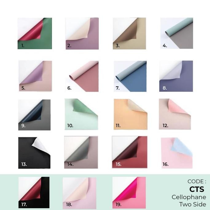 

paling diminati] Plastik Bunga / Kertas Bunga / Cellophane Dua Warna Lembaran CTS