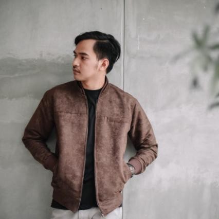 [BIG SALE][PROMO][FREE ONGKIR] Jaket Pria Suede Original Brofash Brown Keren Jumbo Big Size Terbaru 