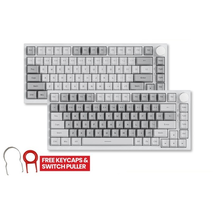 BEBAS ONGKIR - Ajazz AK820 Dual Tone 75% Gasket Mount Mechanical Gaming Keyboard