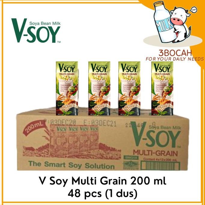 

Vsoy Multigrain 200 ml Karton | V-Soy Susu Kedelai 200ml Impor Premium OS17