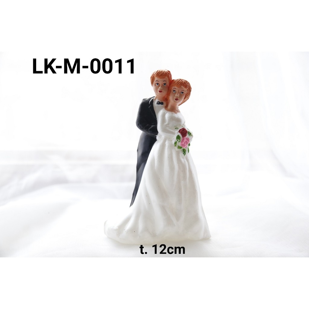 LK-M-0011 Topper cake hiasan kue tart lokal pengantin wedding (MAINAN LOKAL)