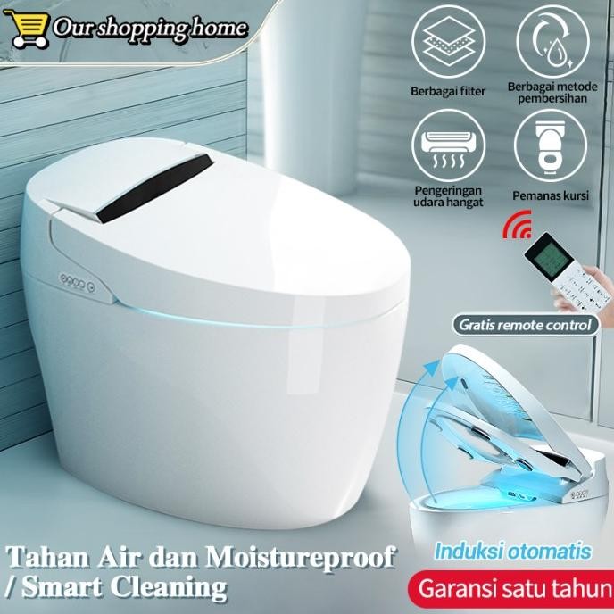 CO Automatic Smart Toilet Europe/Kloset Duduk Putih /Penghangat kursi