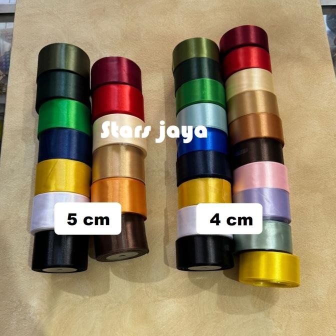 

langsung order saja] Pita Satin Ukuran 4 cm, Pita Kado, Pita Besar, Pita Dekorasi