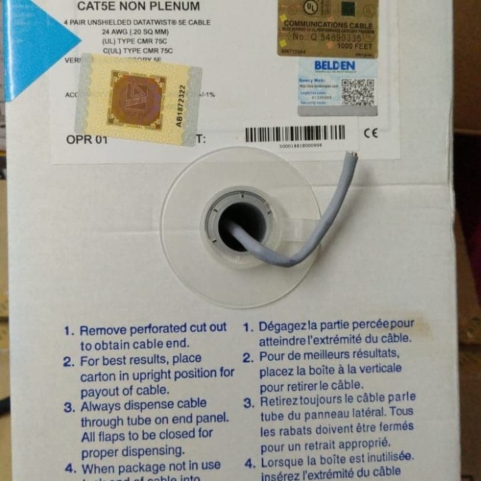 Cable Belden Utp / Kabel Utp Cat.5E 305Meter 1583A Asli
