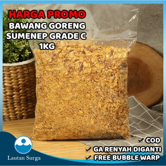 BAWANG GORENG SUMENEP 1 KG BAWANG MERAH GORENG BRAMBANG GORENG BAGOR