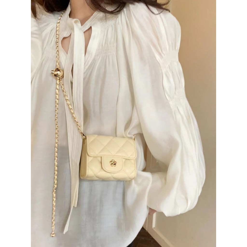 Tas Wanita Kecil Gaya Chanel Tas Rantai Quilted Desain Niche Baru Tas Crossbody Mini Serbaguna