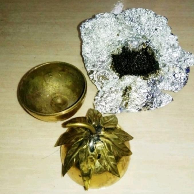 Diskon Buhur Apel-Jin Drat Asli Turki Kuningan Ukuran Besar Candu Hitam