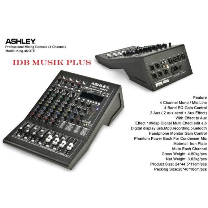 Sale Mixer 4 Channel Ashley King4 Note King 4 Note Original Ashley