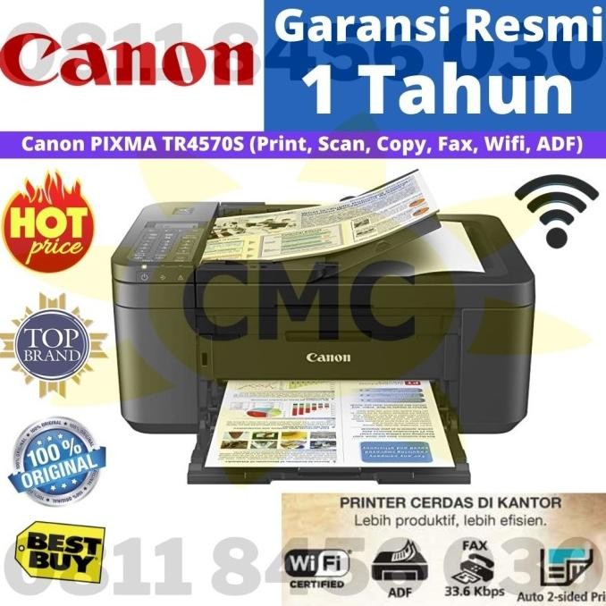 Canon Pixma Tr4570S Tr 4570S (Print, Scan,Copy,Fax, Wifi) Tr4570 4570 Tersedia