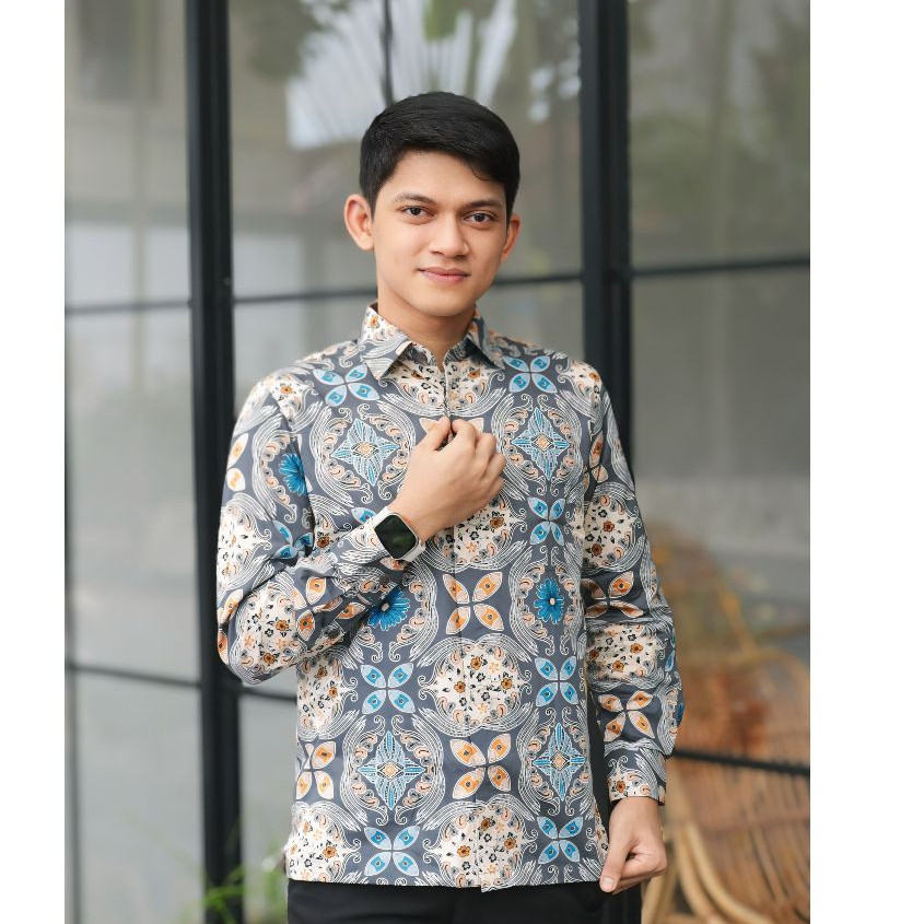 OW BATIK PRIA  - BATIK PRIA LENGAN PANJANG - OW BATIK 214 PREMIUM - BATIK FORMAL PRIA