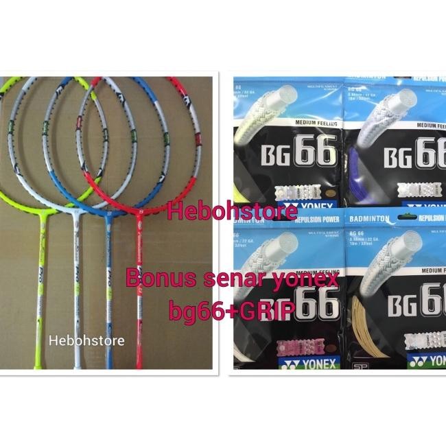 RAKET BADMINTON HART POWER SHOOT PRO +BONUS SENAR YONEX BG66+GRIP ORI Terlaris