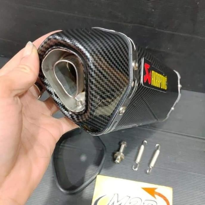 Knalpot racing AKRA AKRAPOVIC FULL KARBON CARBON LONG ASLI ORI import Terlaris