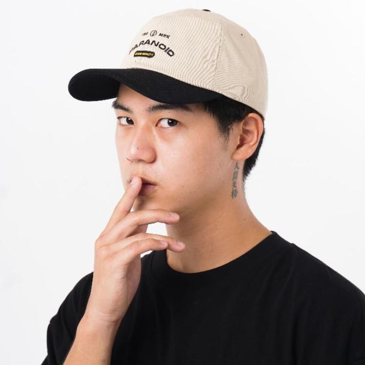 Paranoid Topi Polocap Baeball Topi Pria Cream Bla