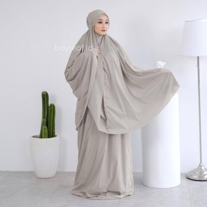 Bayleaf.id Mukena Skylite Mini Pouch Polos Lasercut Premium / Mukena Travel Resleting Dagu