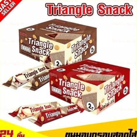 

Best Sales Triangle Wafer Coklat Mill Snack Thailand Isi 24 Pcs Original