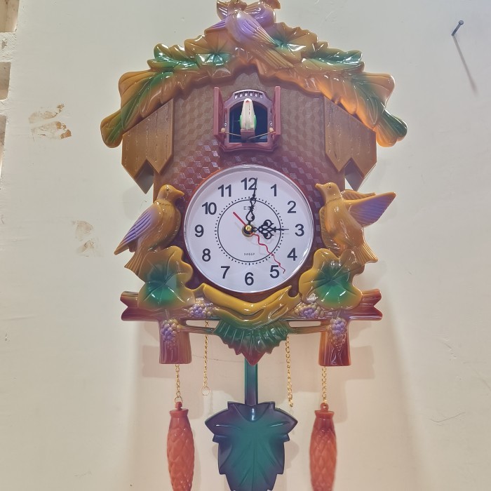 Jam Dinding Burung Kikuk Bandul Bunyi Perjam Best Quality