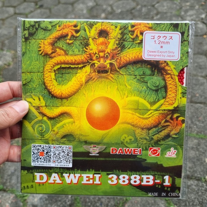 Dawei 388B-1 Short Pips Bintik Serang Tipis Karet Ping Pong