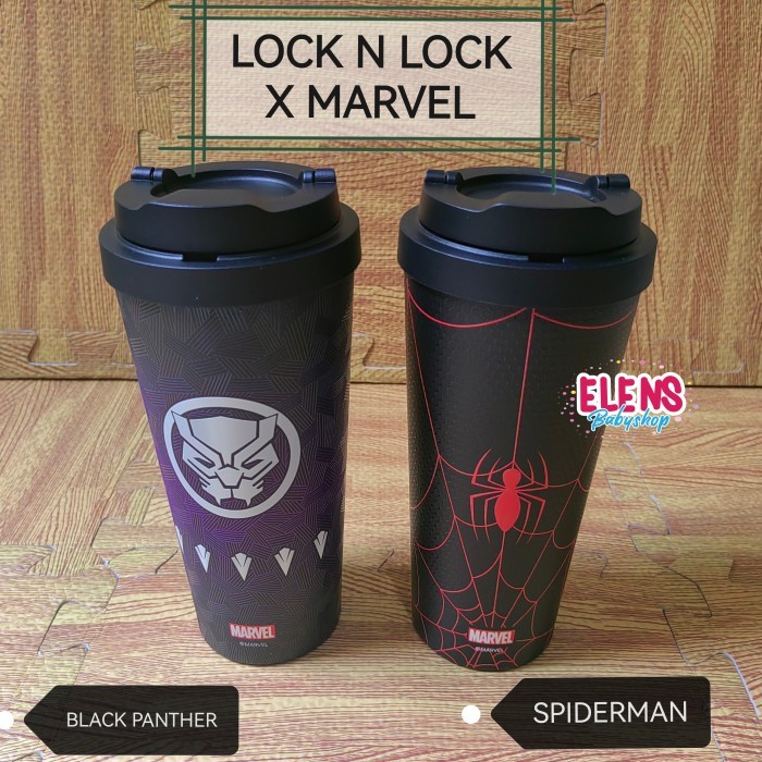 Lock n Lock tumbler mug termos stainless spiderman botol minum 550ml