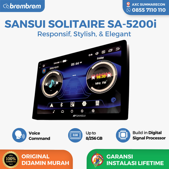 Terlaris Head Unit Sansui Solitaire Sa-5200I - Head Unit Android Universal