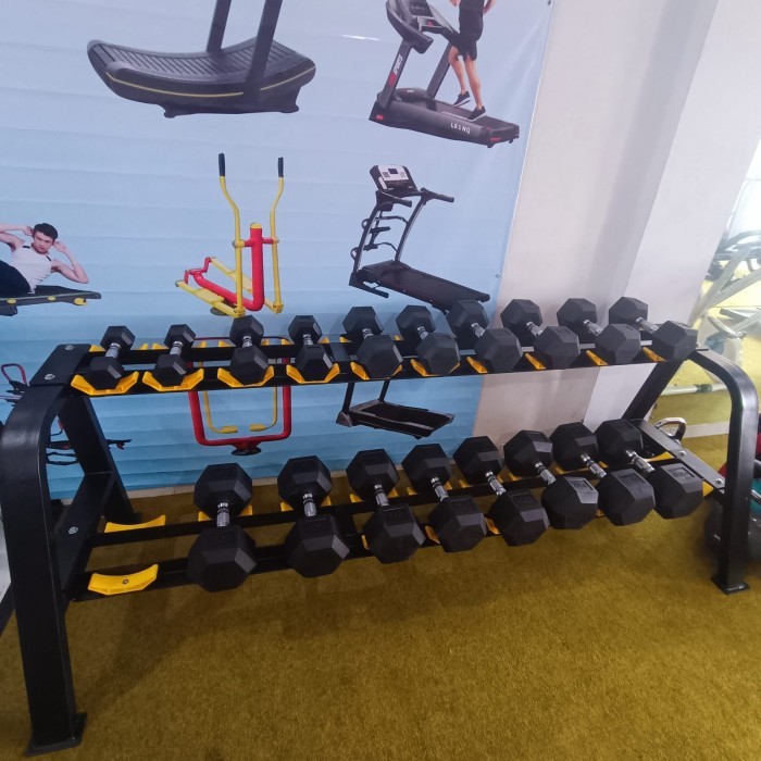 Ylia Dumbell Set Rak Susun-Import 2,5Kg-20Kg-Dumbell Set-Rak Dumbell-Barbell Set-Dumbell-Dumbell Set