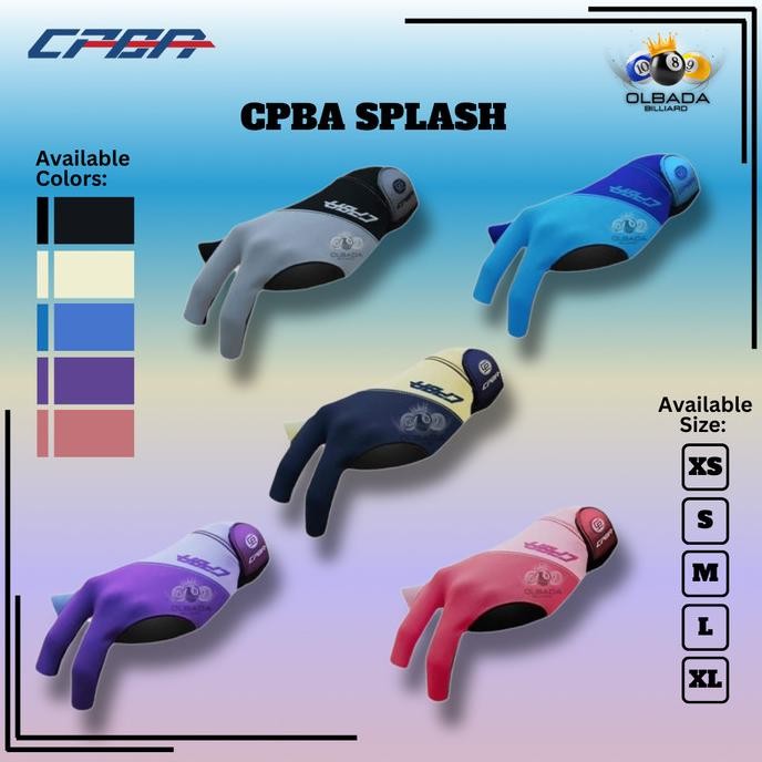 CPBA Splash Series Billiard Gloves | Sarung Tangan Billiard CPBA Splash