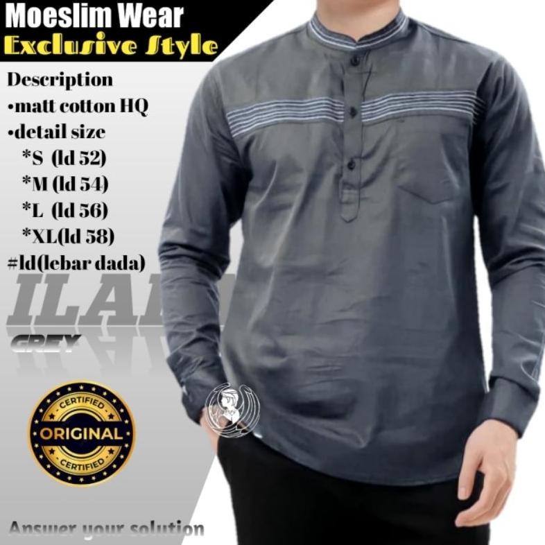 Sale Baju Koko Pria Putih Kurta Kemko Lengan Panjang Koko Hadroh Seragam Azzahir Santri Gus Azmi Elr