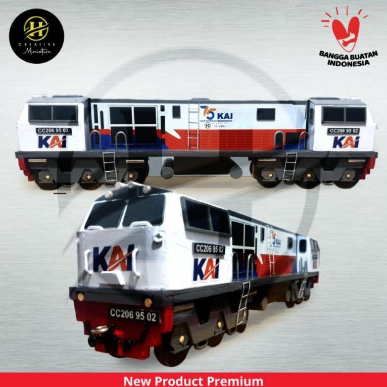 Eh76 miniatur kereta api kayu_lokomotif CC206 Livery 2014 Original