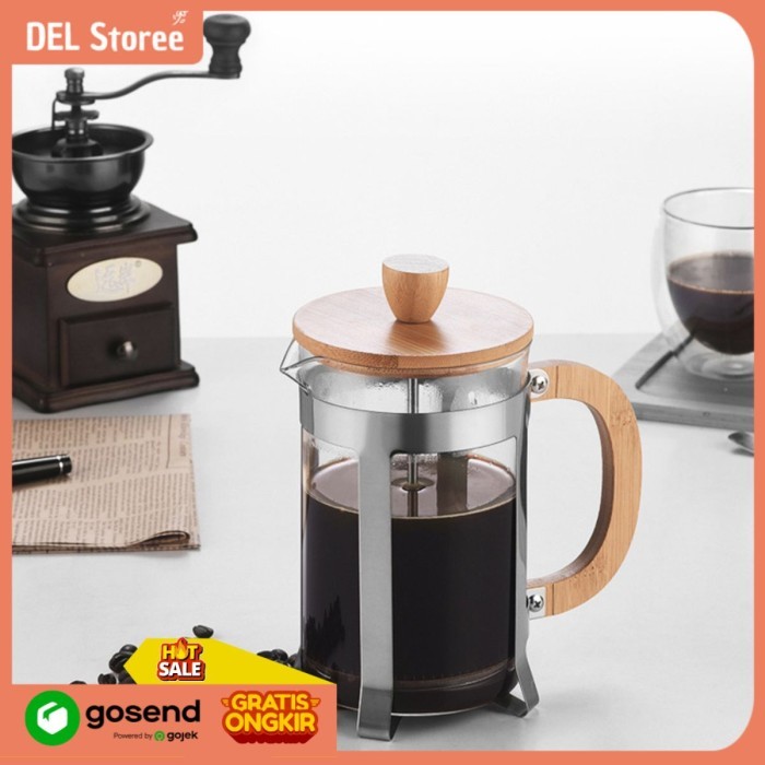 DISKON French Press Teko Coffee Plunger Kapal Api Alat Kopi Seduh Manual