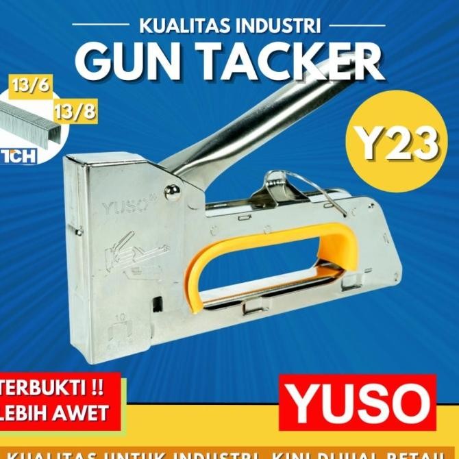 

Terlaris Alat Hand Stapler Gun Tacker Manual Yuso Y23 Tembak Staples 13/6 13/8 Besar Tools Jepretan 6Mm 8Mm Ready Stok