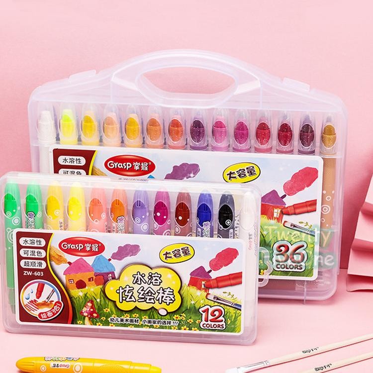 

Crayon Grap Mata Bear 243648 Warna Rayon Lembut Water Oluble Crayon