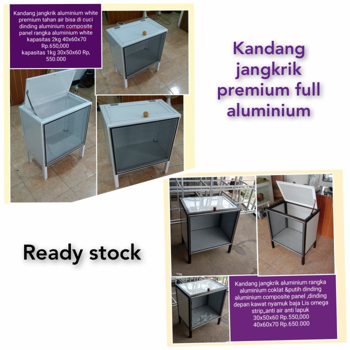 KANDANG JANGKRIK BESAR KOTAK ALUMINIUM PREMIUM KODE 1285